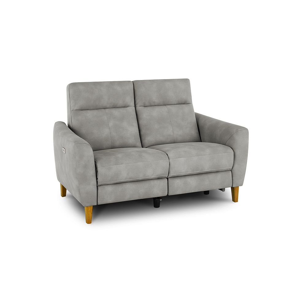 Dylan 2 Seater Electric Recliner Sofa in Oxford Grey Fabric 2