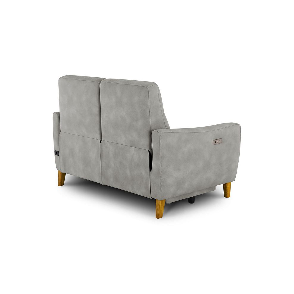 Dylan 2 Seater Electric Recliner Sofa in Oxford Grey Fabric 7