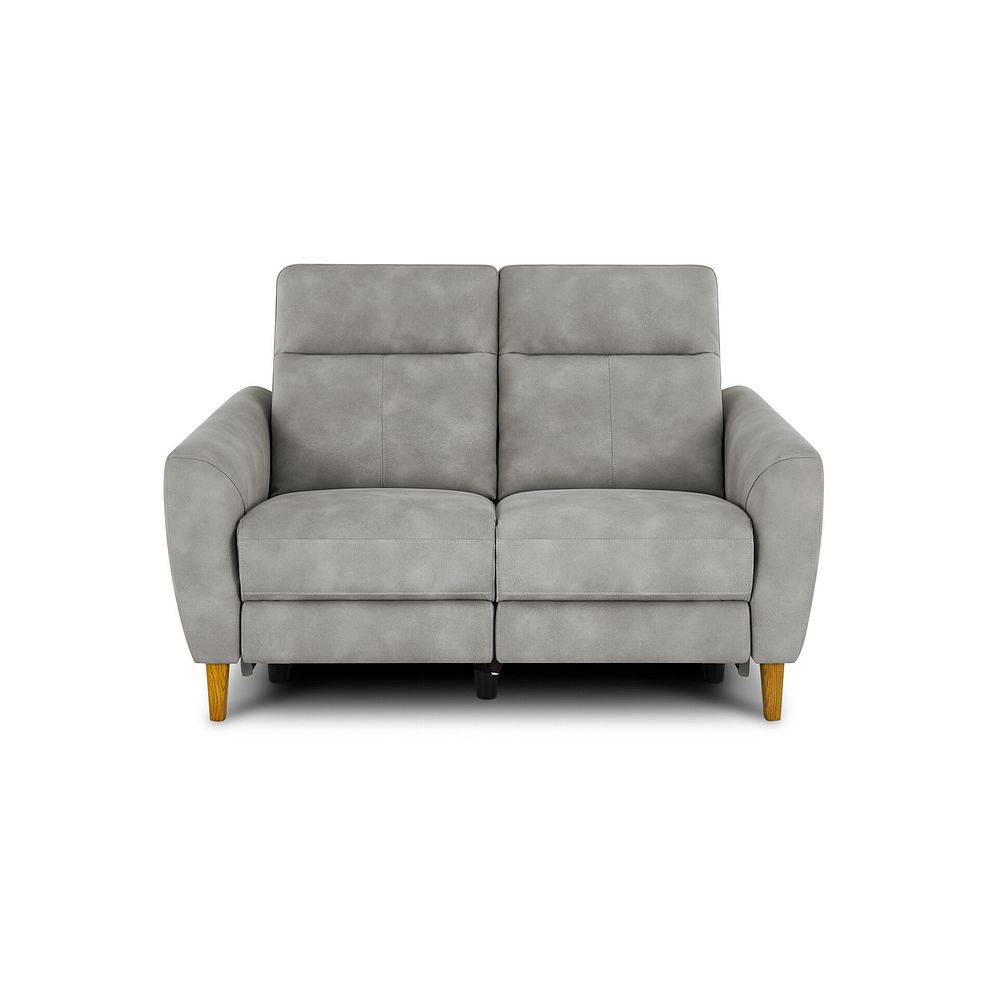 Dylan 2 Seater Electric Recliner Sofa in Oxford Grey Fabric 3