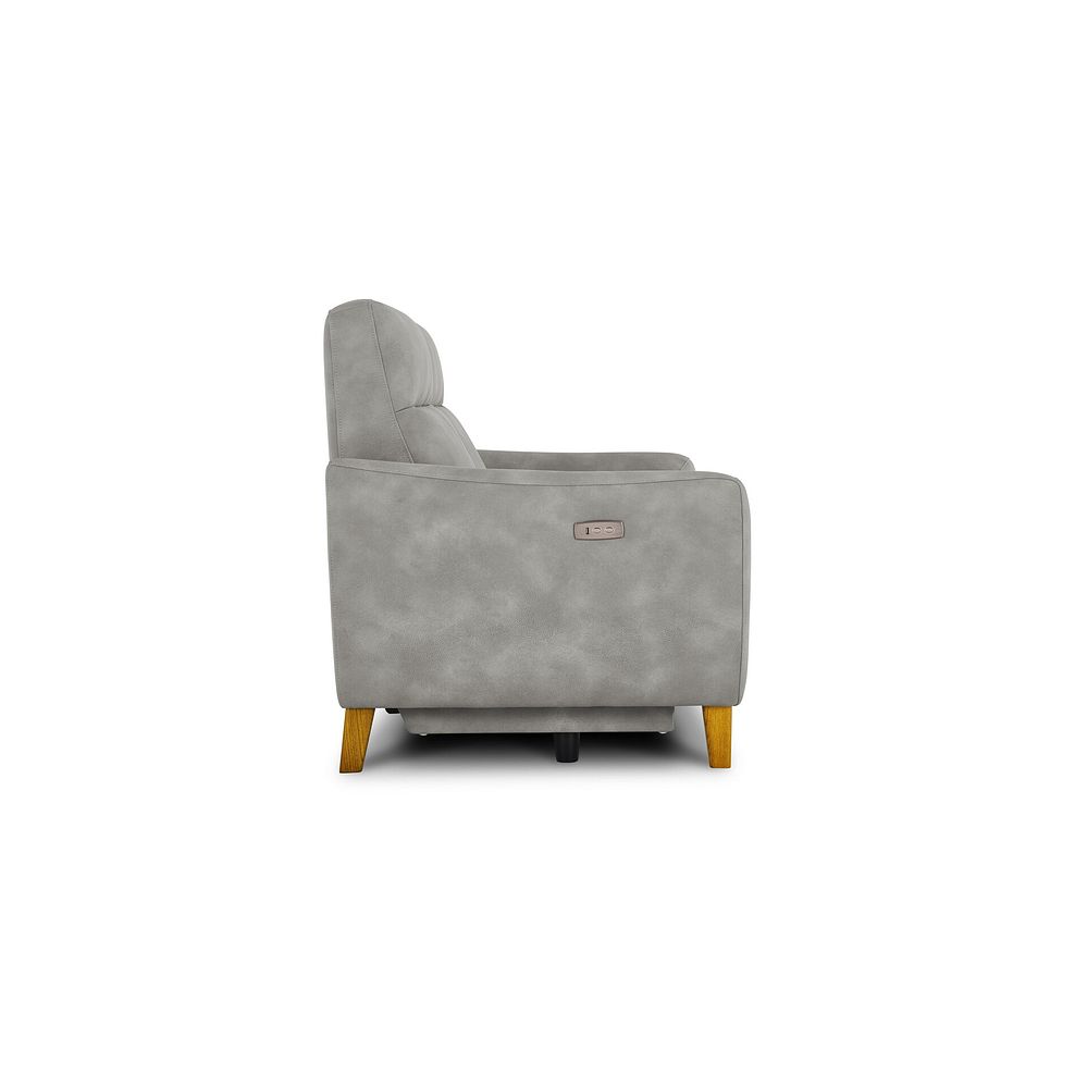 Dylan 2 Seater Electric Recliner Sofa in Oxford Grey Fabric 8