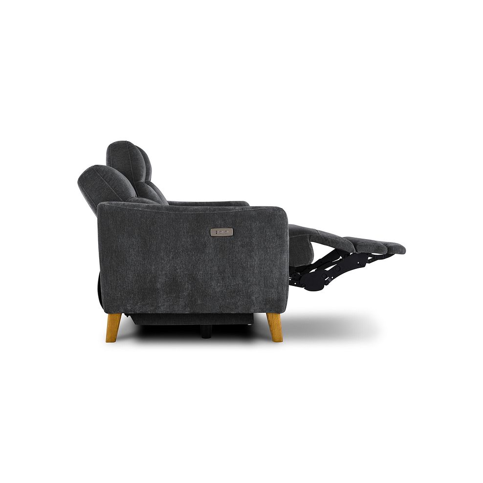 Dylan 3 Seater Electric Recliner Sofa in Amigo Coal Fabric 8