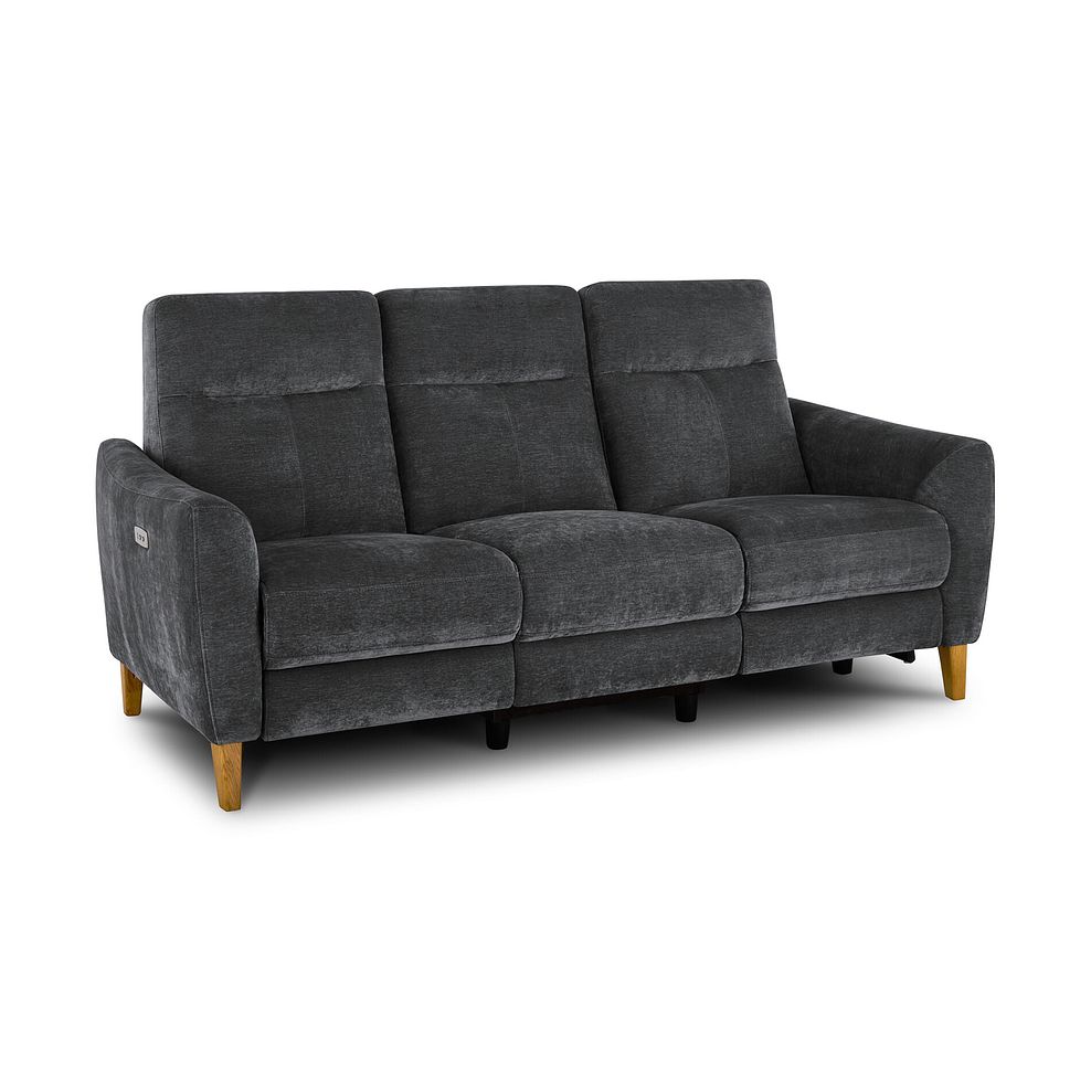 Dylan 3 Seater Electric Recliner Sofa in Amigo Coal Fabric 1