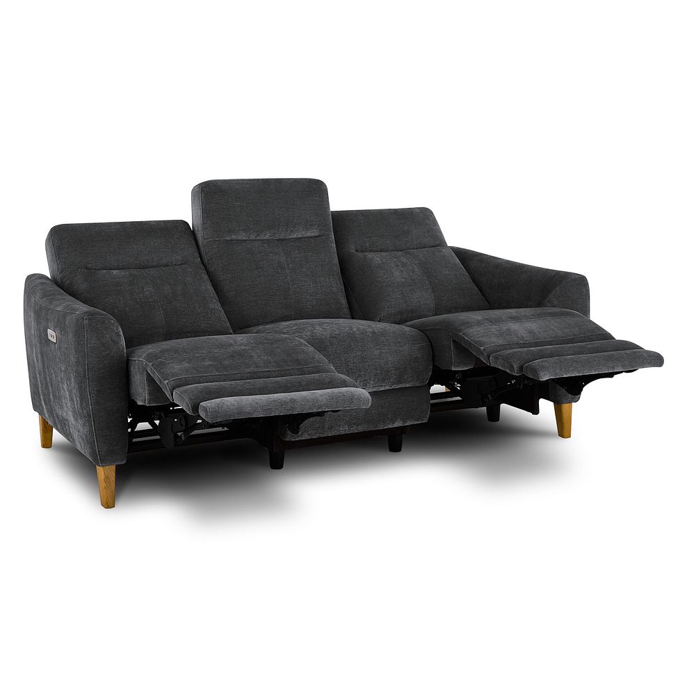 Dylan 3 Seater Electric Recliner Sofa in Amigo Coal Fabric 5