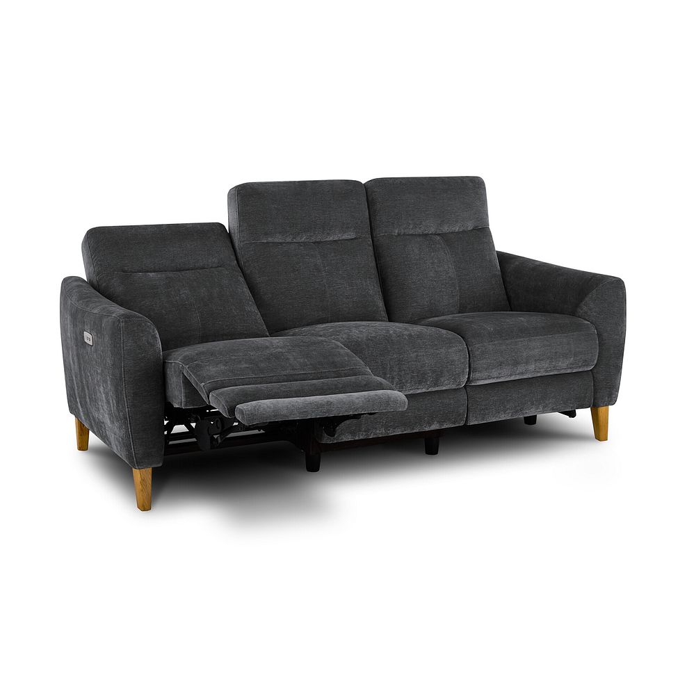 Dylan 3 Seater Electric Recliner Sofa in Amigo Coal Fabric 4