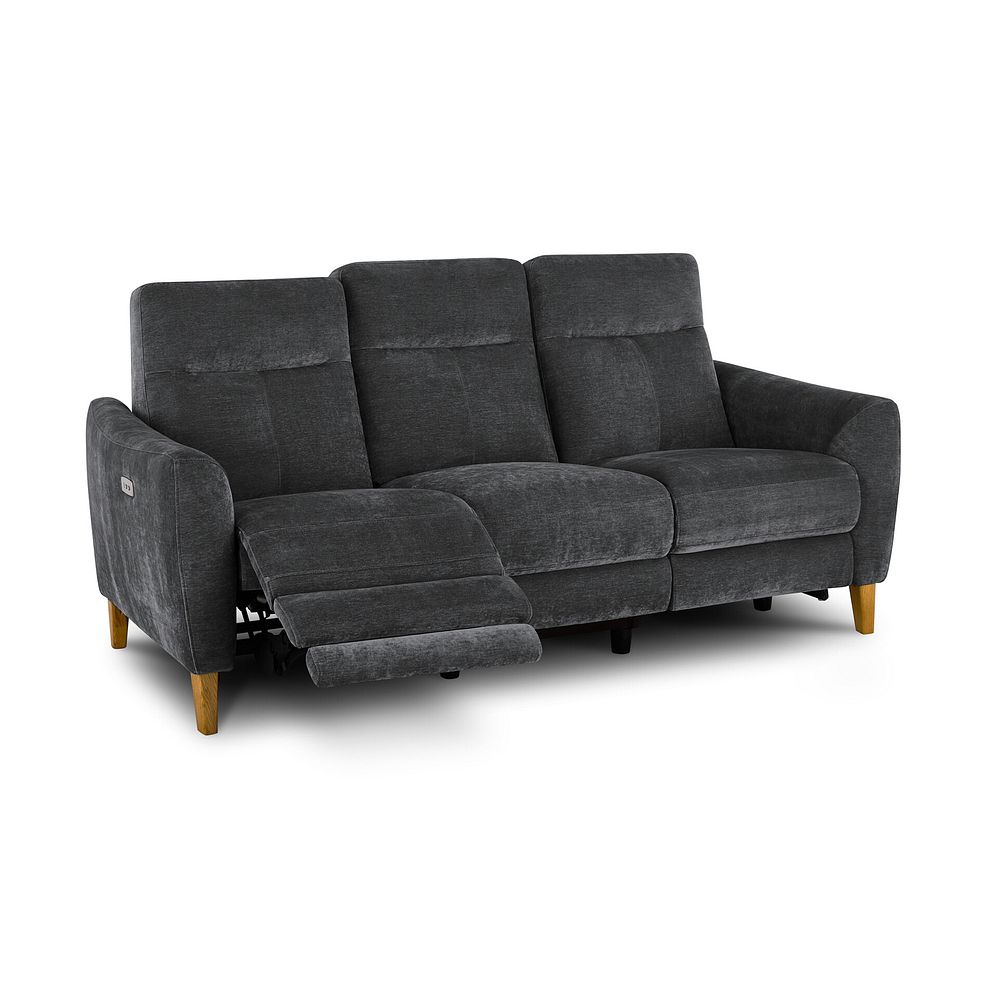 Dylan 3 Seater Electric Recliner Sofa in Amigo Coal Fabric 3