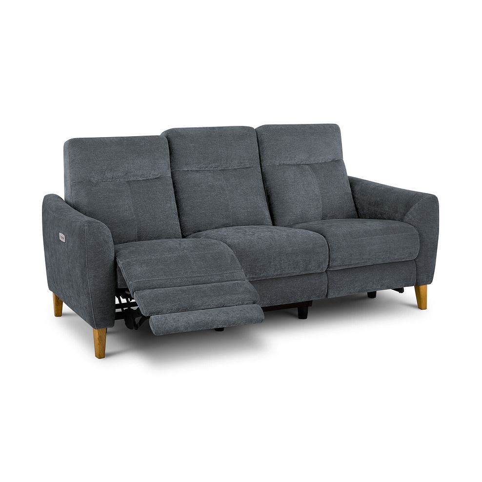 Dylan 3 Seater Electric Recliner Sofa in Amigo Coal Fabric 2