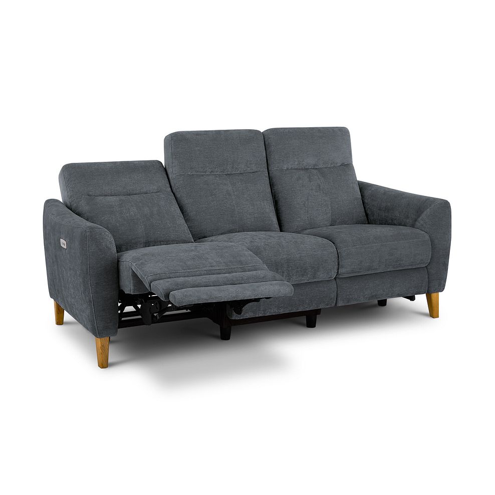 Dylan 3 Seater Electric Recliner Sofa in Amigo Coal Fabric 3