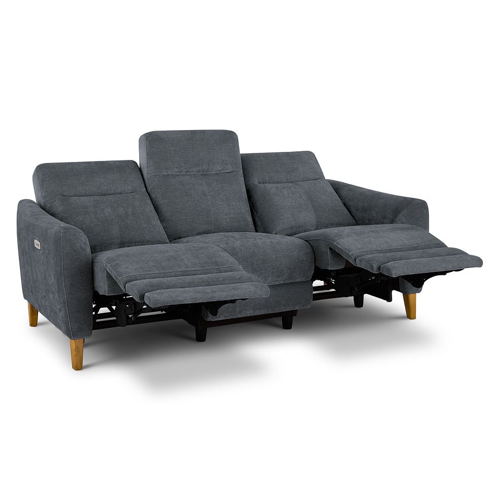 Dylan 3 Seater Electric Recliner Sofa in Amigo Coal Fabric 4