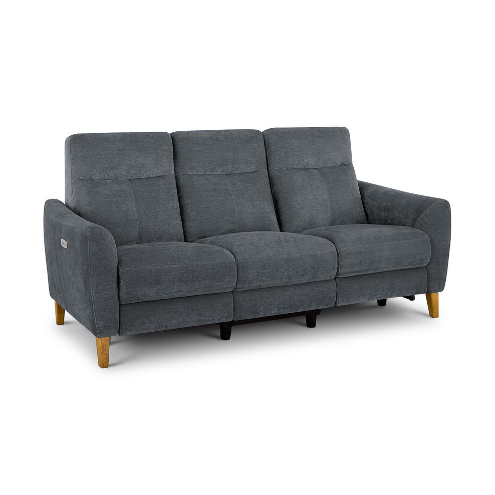 Dylan 3 Seater Electric Recliner Sofa in Amigo Coal Fabric 1