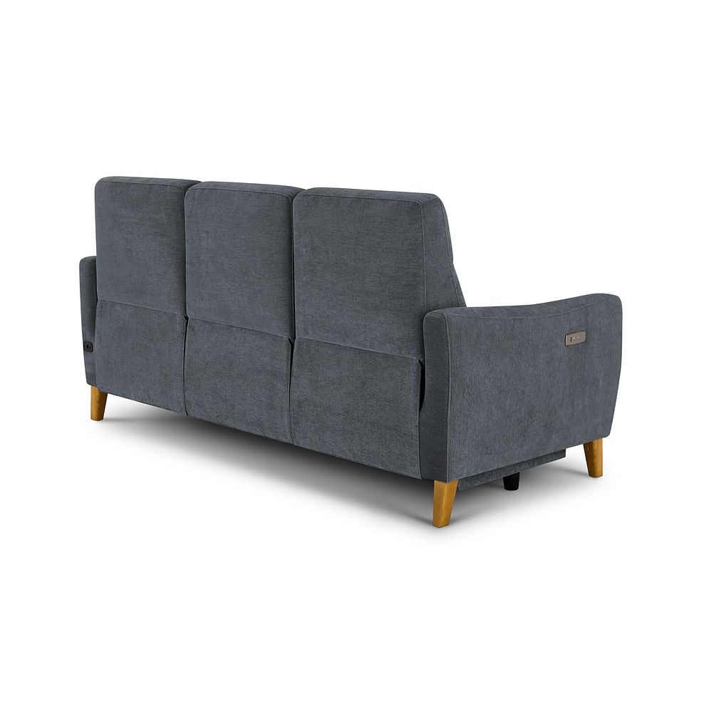 Dylan 3 Seater Electric Recliner Sofa in Amigo Coal Fabric 6