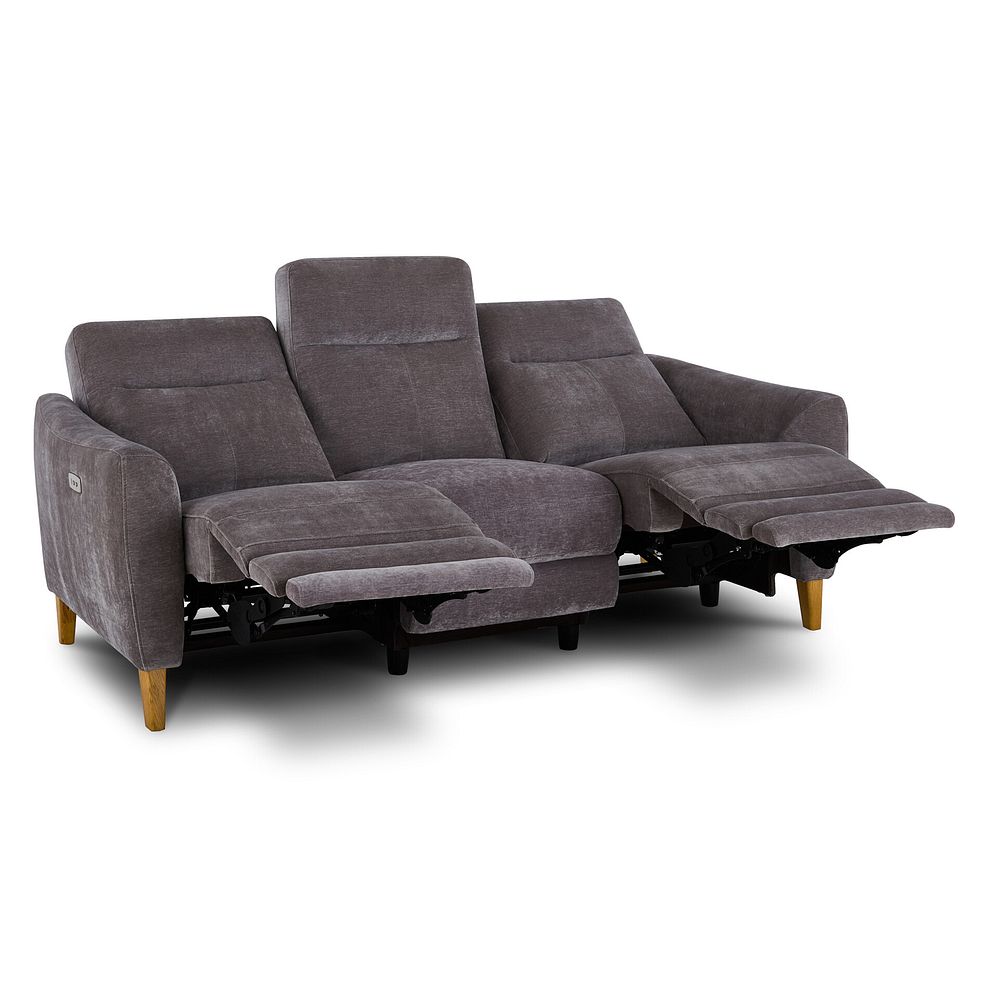 Dylan 3 Seater Electric Recliner Sofa in Amigo Granite Fabric 8
