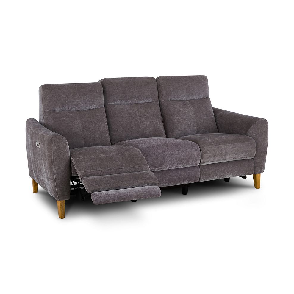 Dylan 3 Seater Electric Recliner Sofa in Amigo Granite Fabric 6