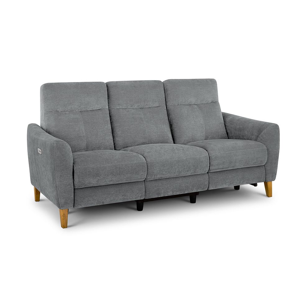 Dylan 3 Seater Electric Recliner Sofa in Amigo Granite Fabric 4