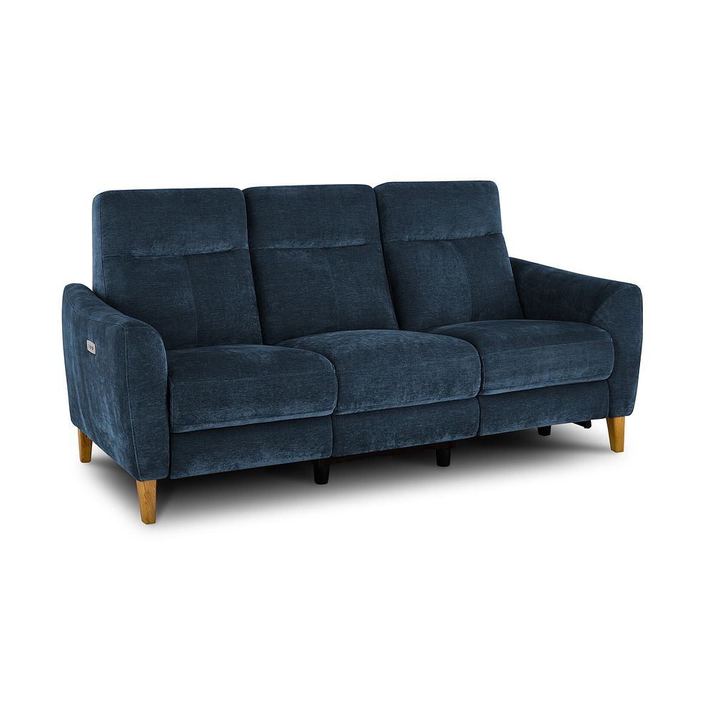 Dylan 3 Seater Electric Recliner Sofa in Amigo Navy Fabric Thumbnail 1