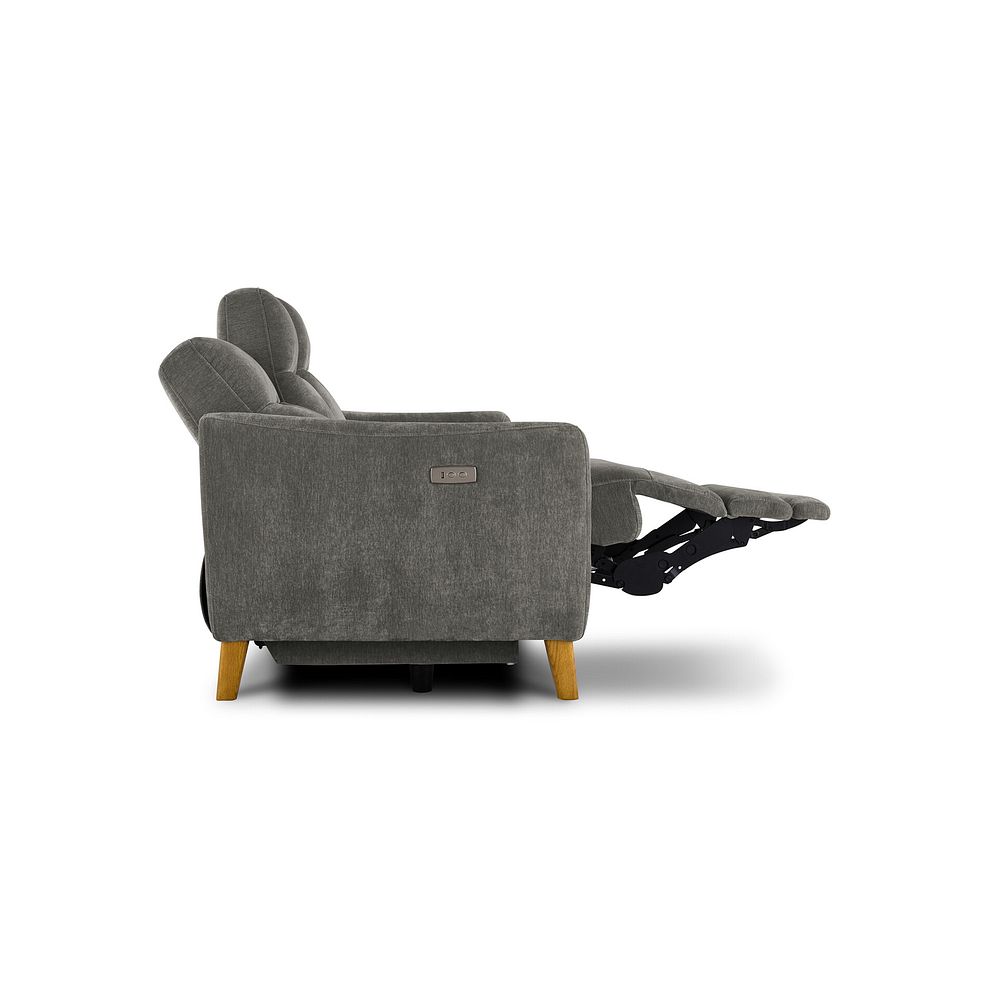 Dylan 3 Seater Electric Recliner Sofa in Darwin Charcoal Fabric 8