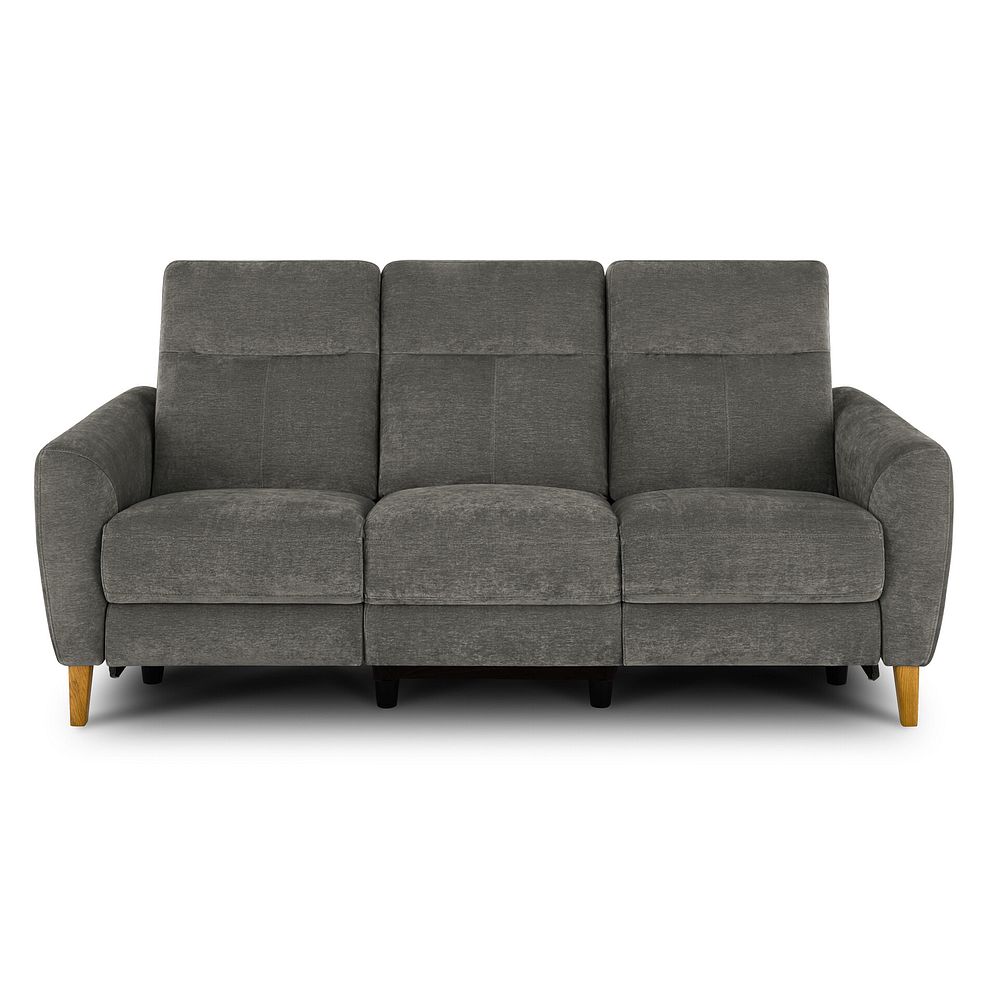 Dylan 3 Seater Electric Recliner Sofa in Darwin Charcoal Fabric 2