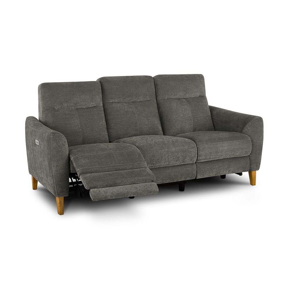 Dylan 3 Seater Electric Recliner Sofa in Darwin Charcoal Fabric Thumbnail 3