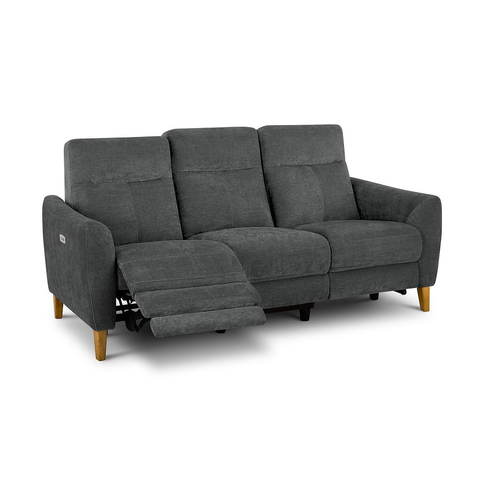 Dylan 3 Seater Electric Recliner Sofa in Darwin Charcoal Fabric 2