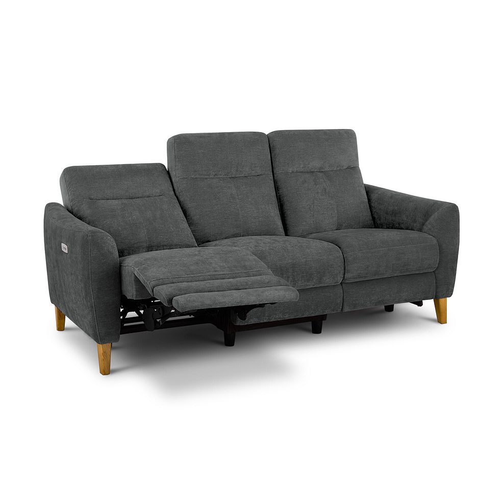 Dylan 3 Seater Electric Recliner Sofa in Darwin Charcoal Fabric 3