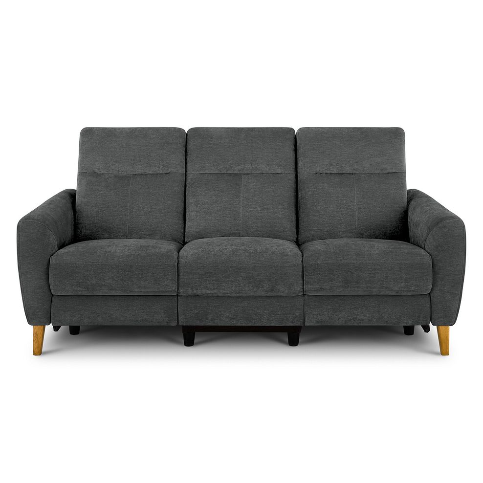 Dylan 3 Seater Electric Recliner Sofa in Darwin Charcoal Fabric 5