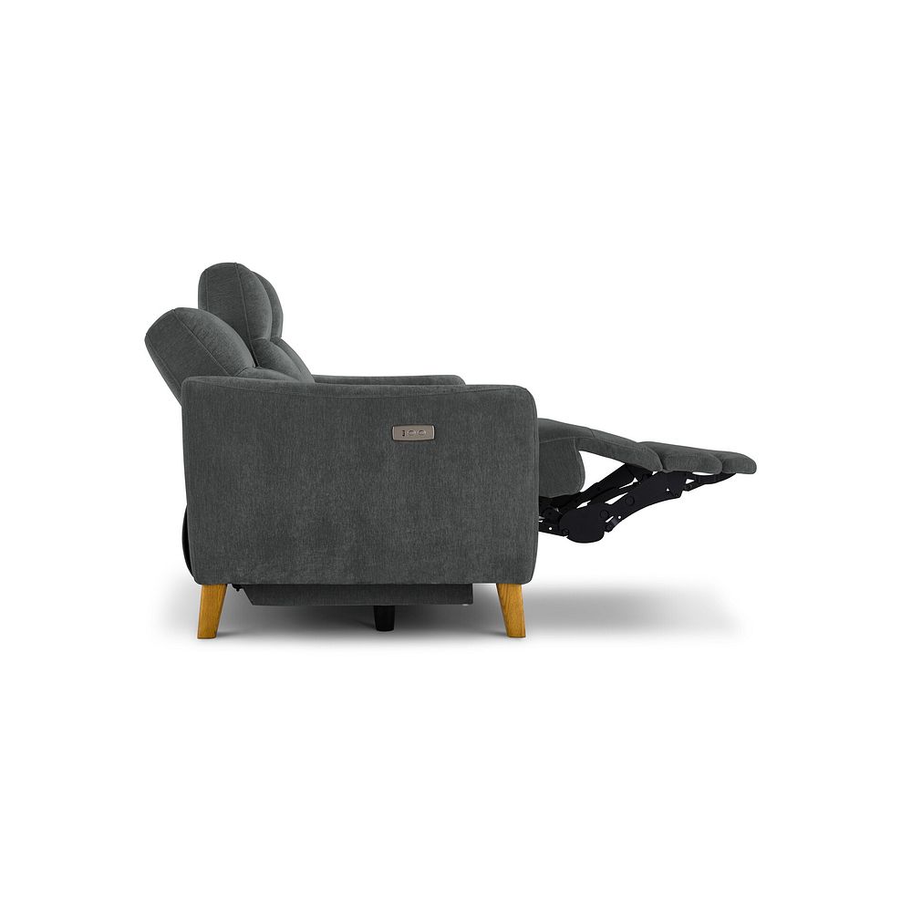 Dylan 3 Seater Electric Recliner Sofa in Darwin Charcoal Fabric 8