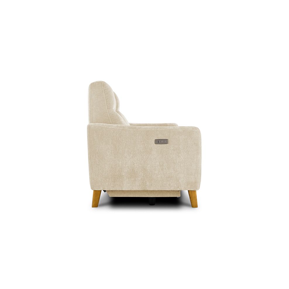 Dylan 3 Seater Electric Recliner Sofa in Darwin Ivory Fabric 7