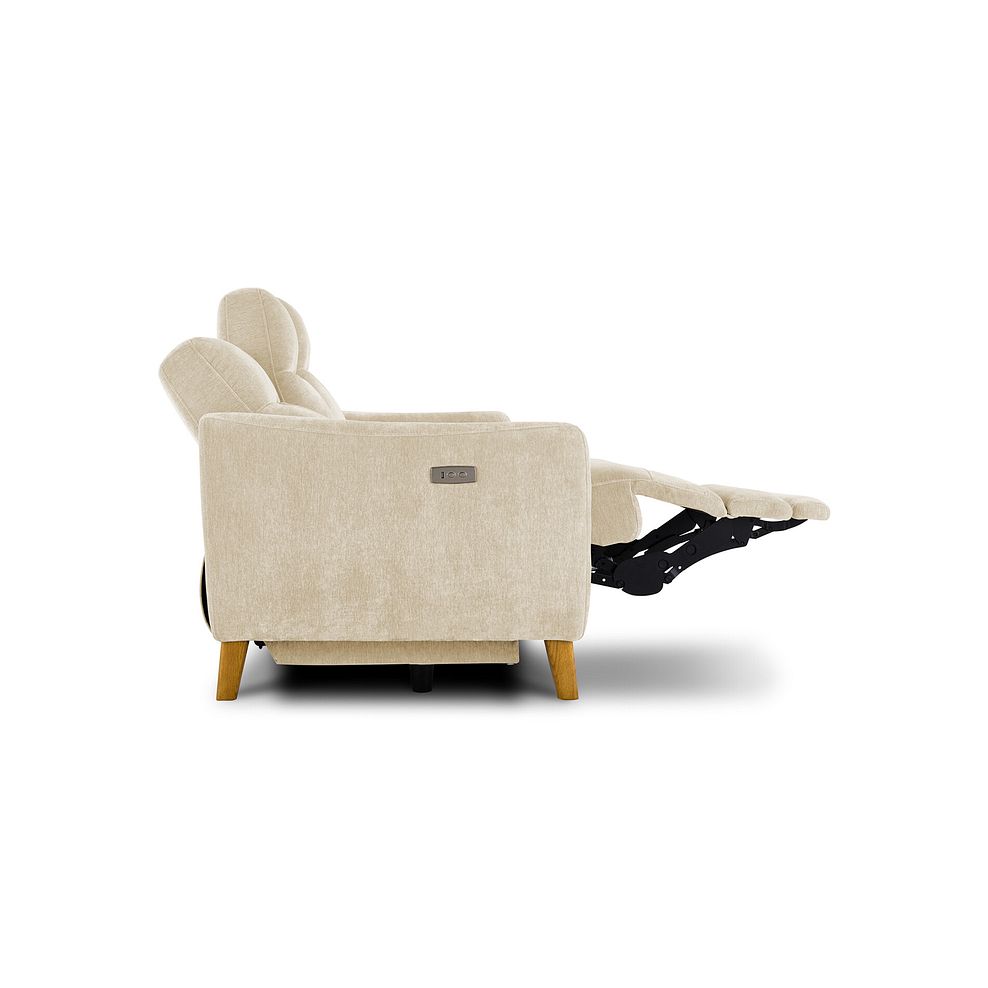 Dylan 3 Seater Electric Recliner Sofa in Darwin Ivory Fabric 8