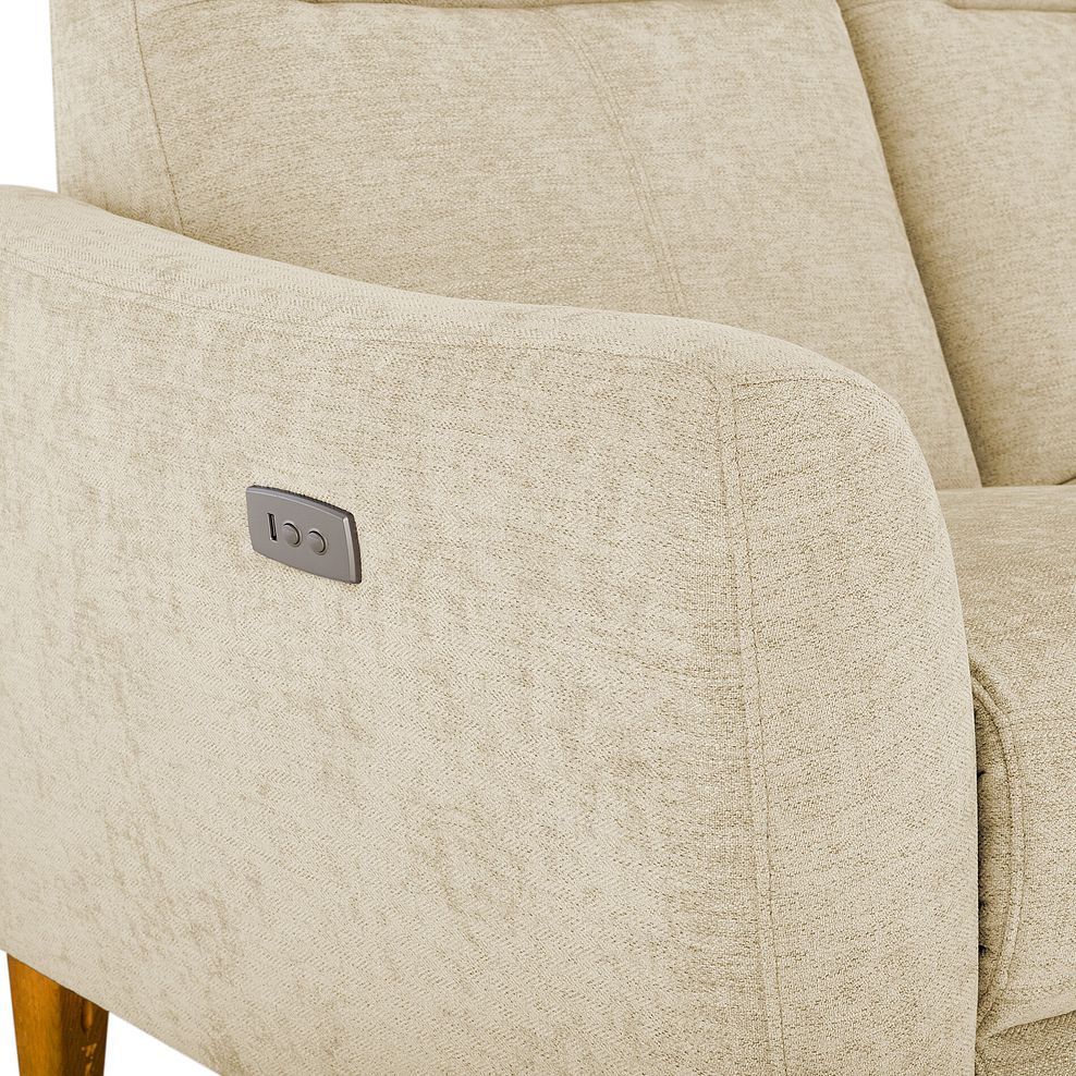 Dylan 3 Seater Electric Recliner Sofa in Darwin Ivory Fabric 12