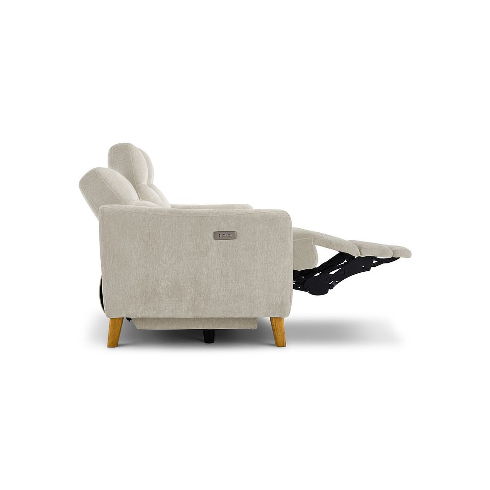 Dylan 3 Seater Electric Recliner Sofa in Darwin Ivory Fabric 8