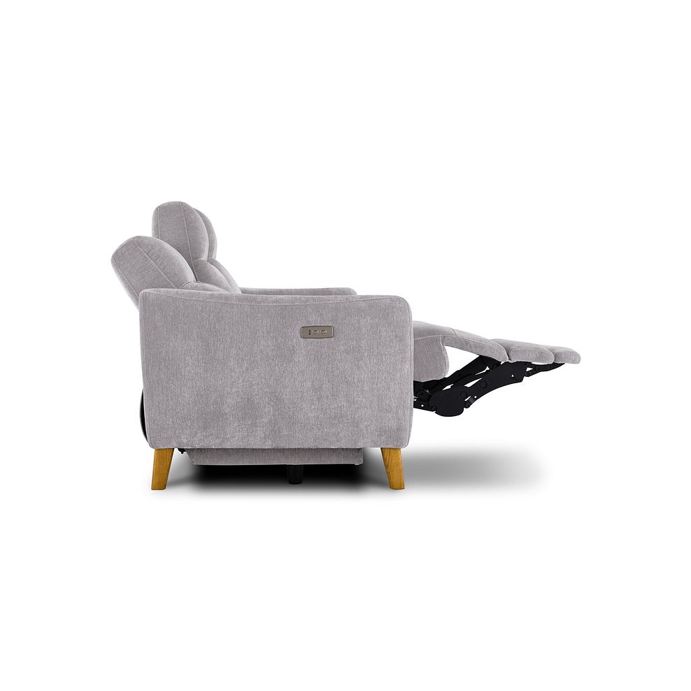 Dylan 3 Seater Electric Recliner Sofa in Darwin Silver Fabric 11