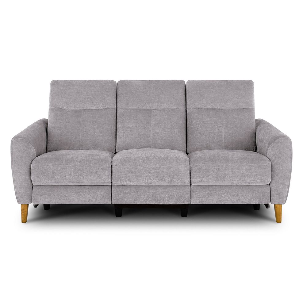 Dylan 3 Seater Electric Recliner Sofa in Darwin Silver Fabric 5