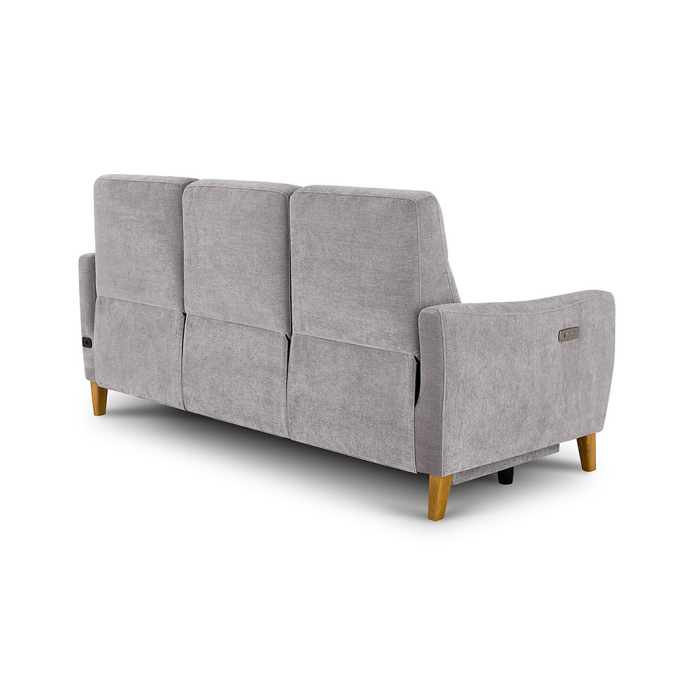 Dylan 3 Seater Electric Recliner Sofa in Darwin Silver Fabric 9