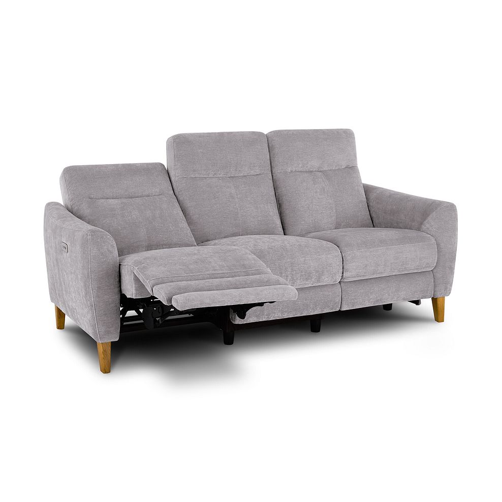 Dylan 3 Seater Electric Recliner Sofa in Darwin Silver Fabric 7