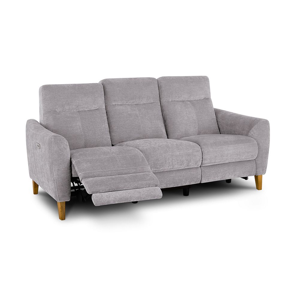 Dylan 3 Seater Electric Recliner Sofa in Darwin Silver Fabric 6
