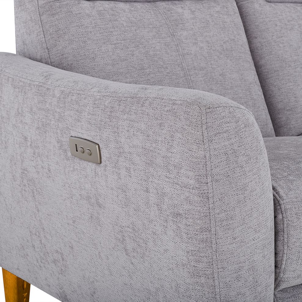 Dylan 3 Seater Electric Recliner Sofa in Darwin Silver Fabric 15