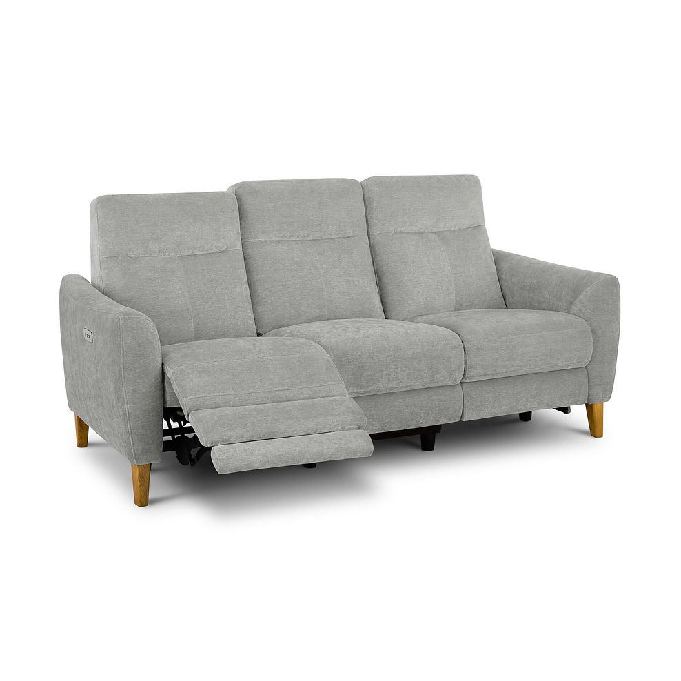 Dylan 3 Seater Electric Recliner Sofa in Darwin Silver Fabric 5