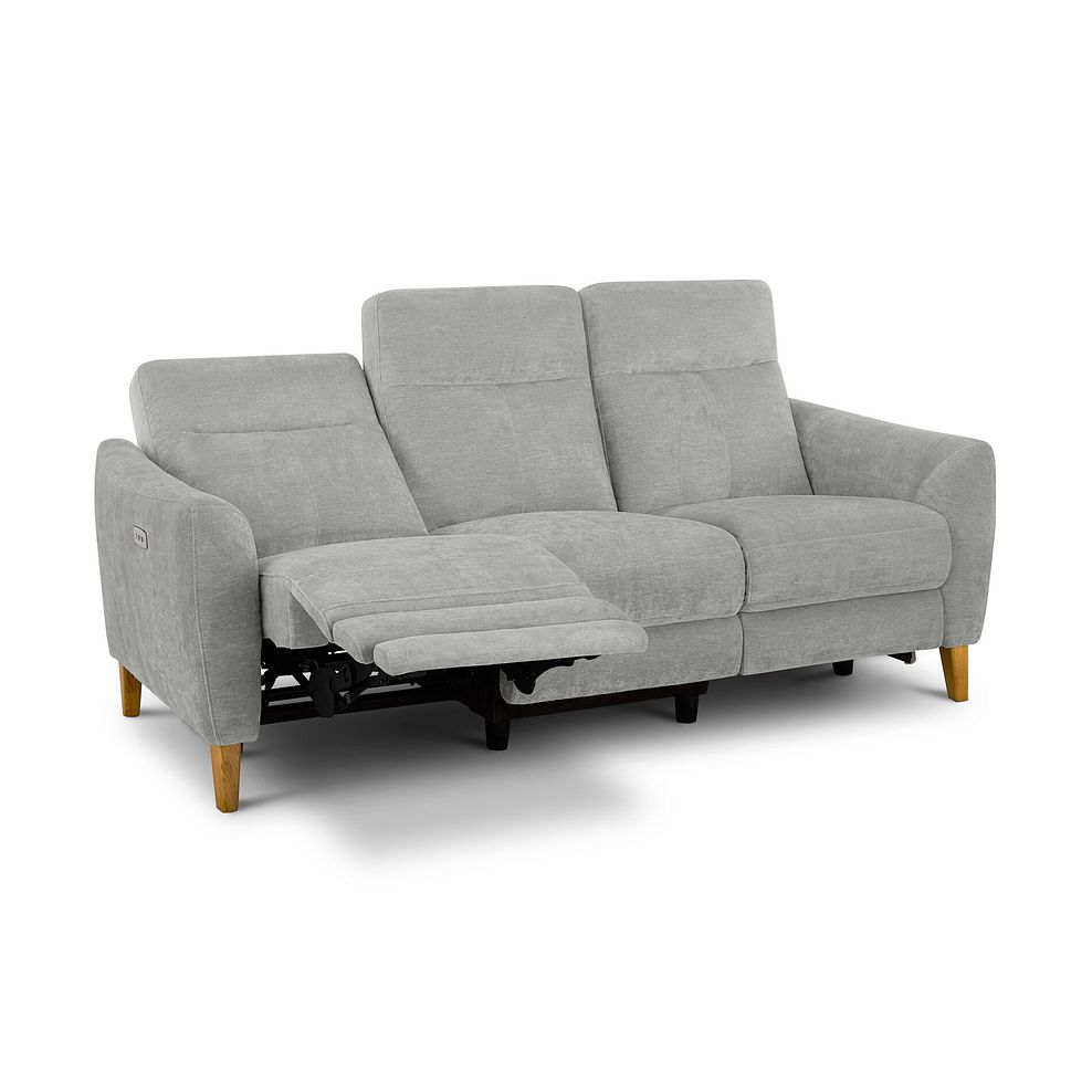 Dylan 3 Seater Electric Recliner Sofa in Darwin Silver Fabric 6