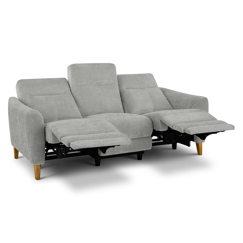 Dylan 3 Seater Electric Recliner Sofa in Darwin Silver Fabric 7