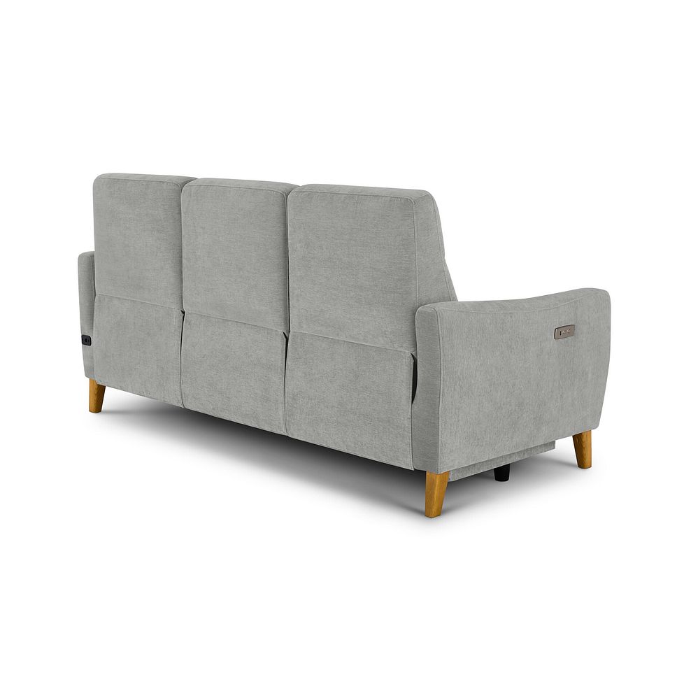 Dylan 3 Seater Electric Recliner Sofa in Darwin Silver Fabric 9