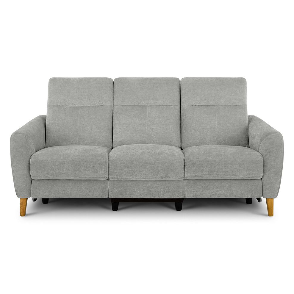 Dylan 3 Seater Electric Recliner Sofa in Darwin Silver Fabric 8