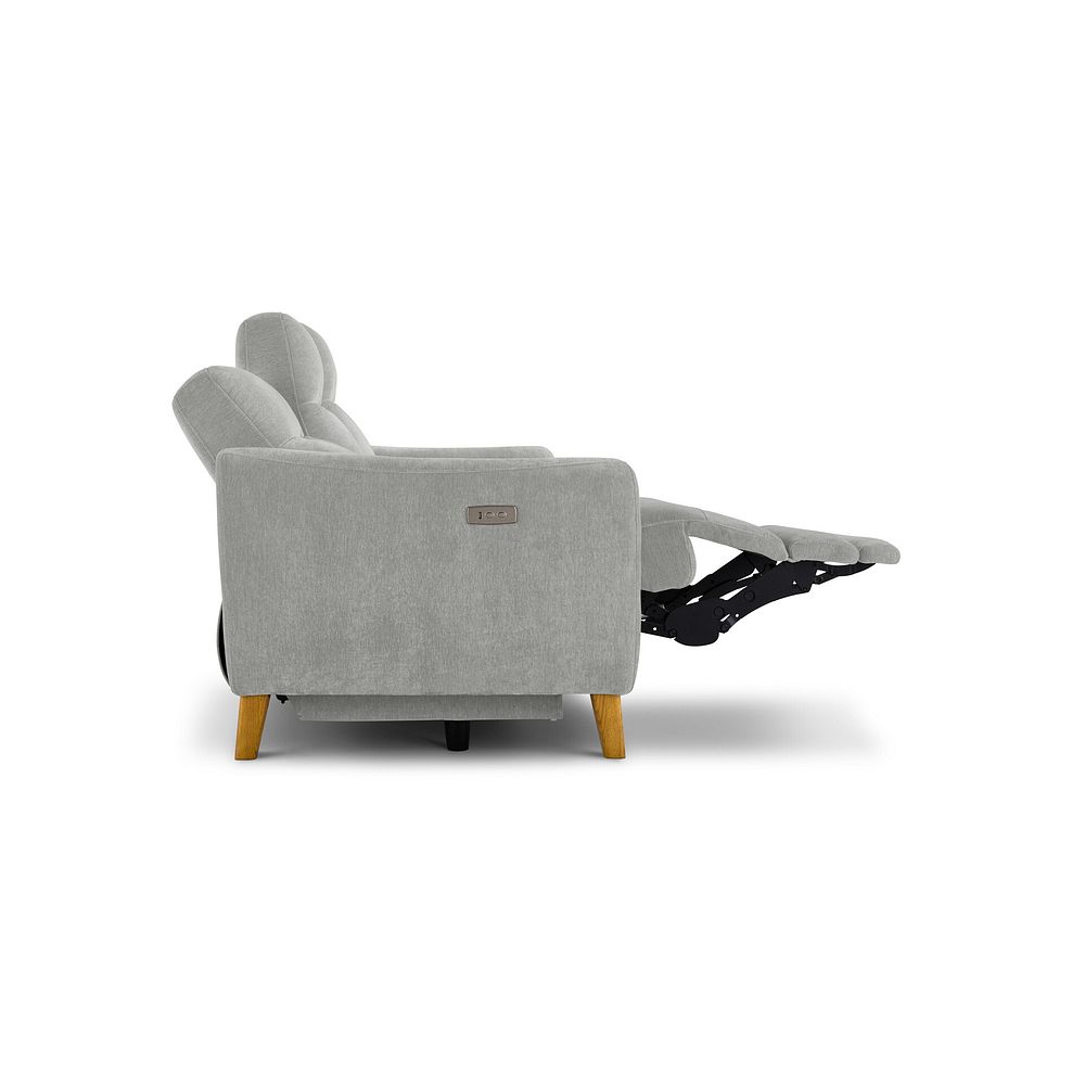 Dylan 3 Seater Electric Recliner Sofa in Darwin Silver Fabric 11