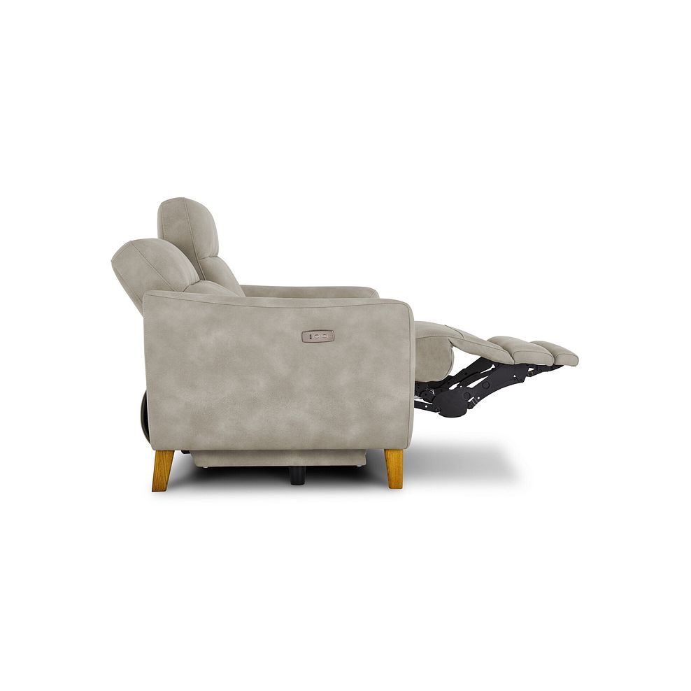 Dylan 3 Seater Electric Recliner Sofa in Oxford Beige Fabric 8