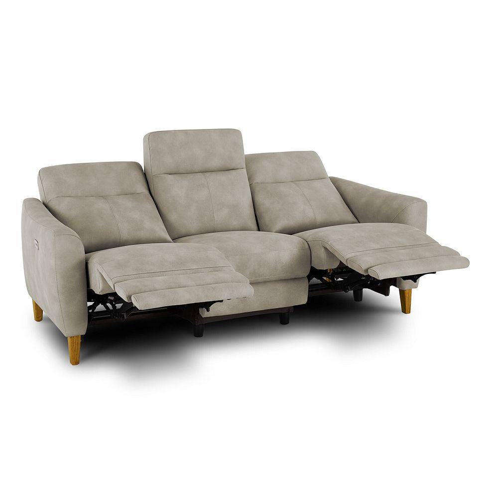 Dylan 3 Seater Electric Recliner Sofa in Oxford Beige Fabric 5