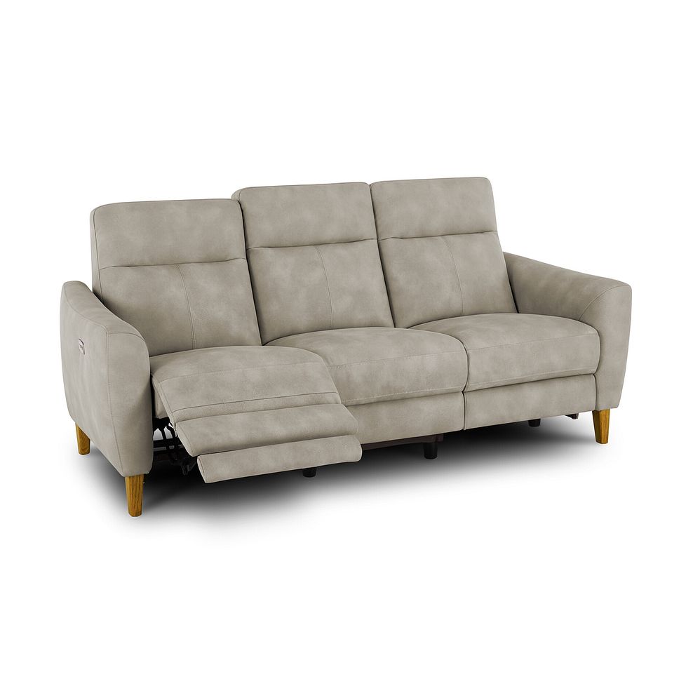 Dylan 3 Seater Electric Recliner Sofa in Oxford Beige Fabric 3