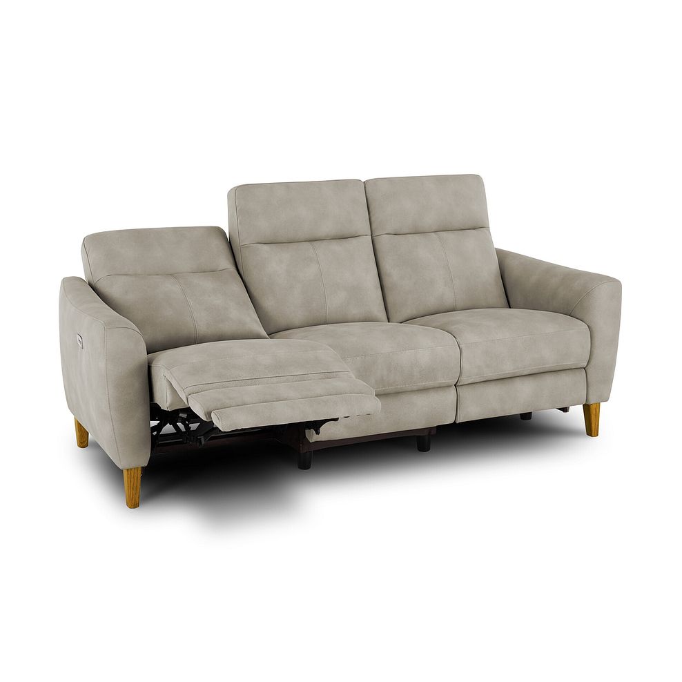 Dylan 3 Seater Electric Recliner Sofa in Oxford Beige Fabric 4