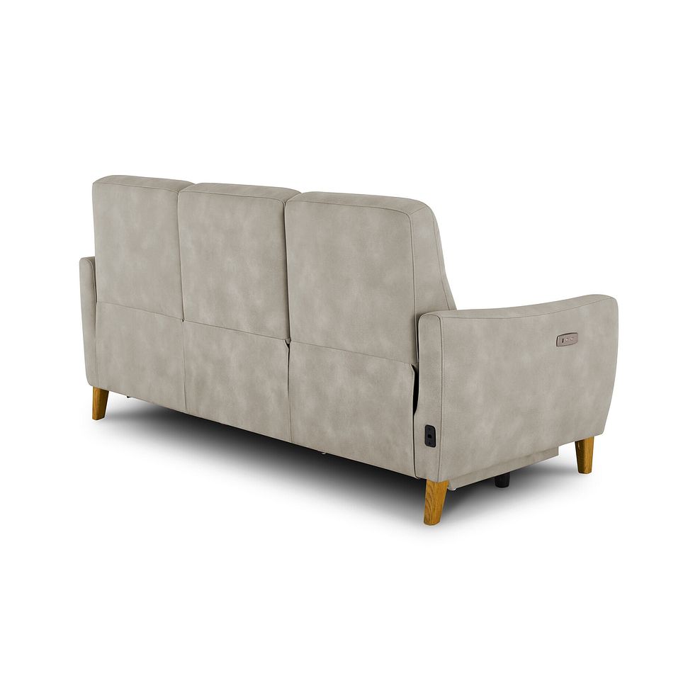 Dylan 3 Seater Electric Recliner Sofa in Oxford Beige Fabric 6