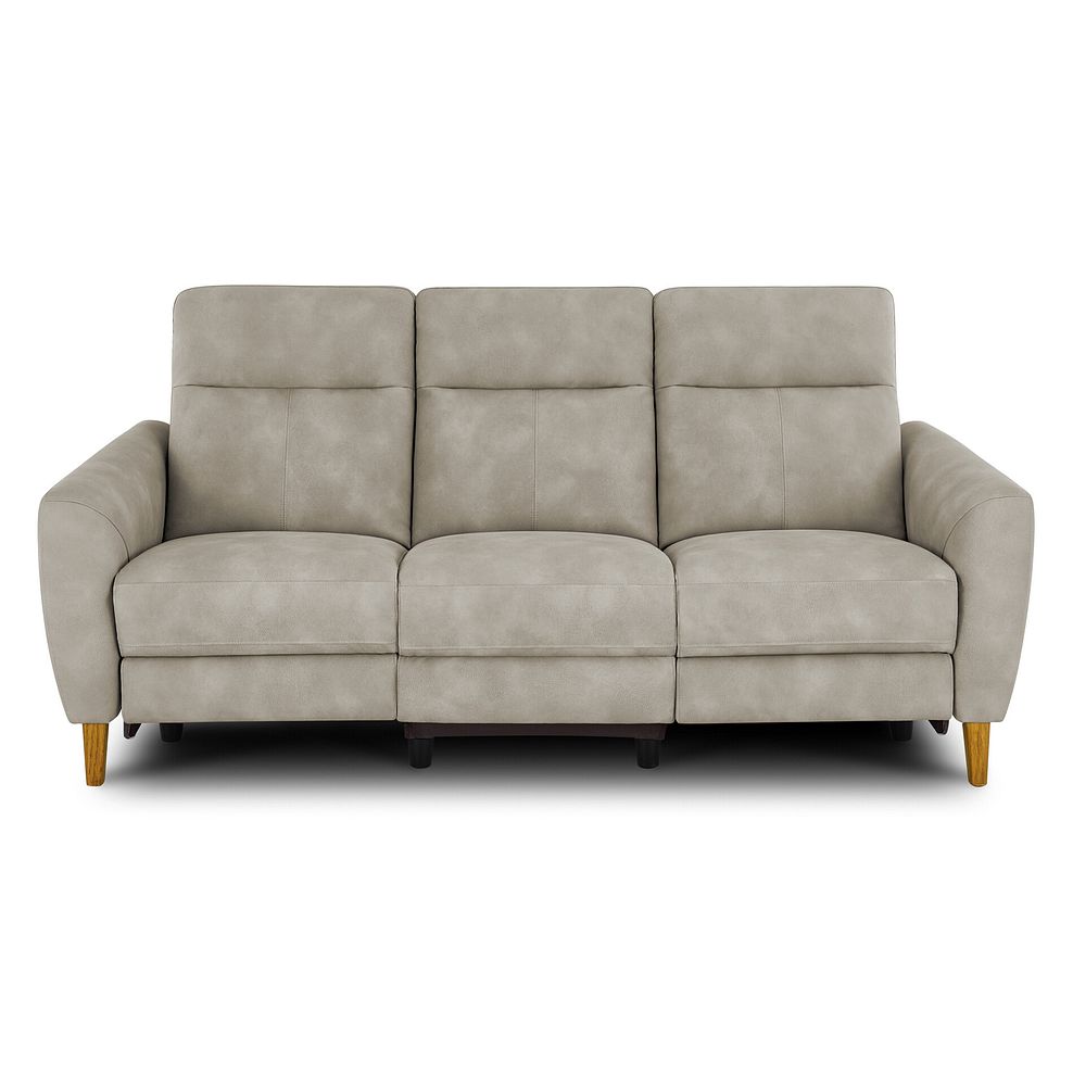 Dylan 3 Seater Electric Recliner Sofa in Oxford Beige Fabric 2