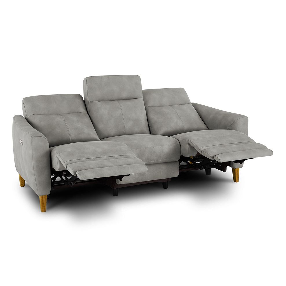 Dylan 3 Seater Electric Recliner Sofa in Oxford Grey Fabric 6