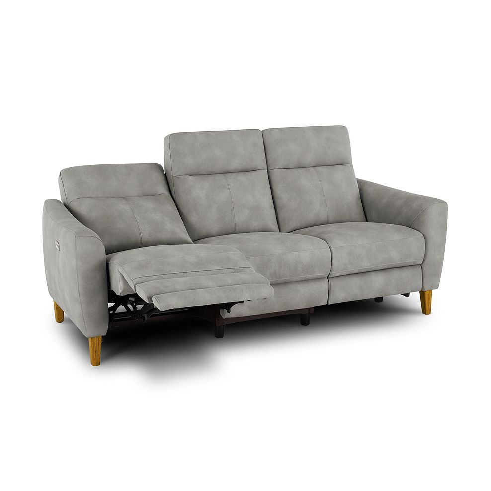 Dylan 3 Seater Electric Recliner Sofa in Oxford Grey Fabric 5