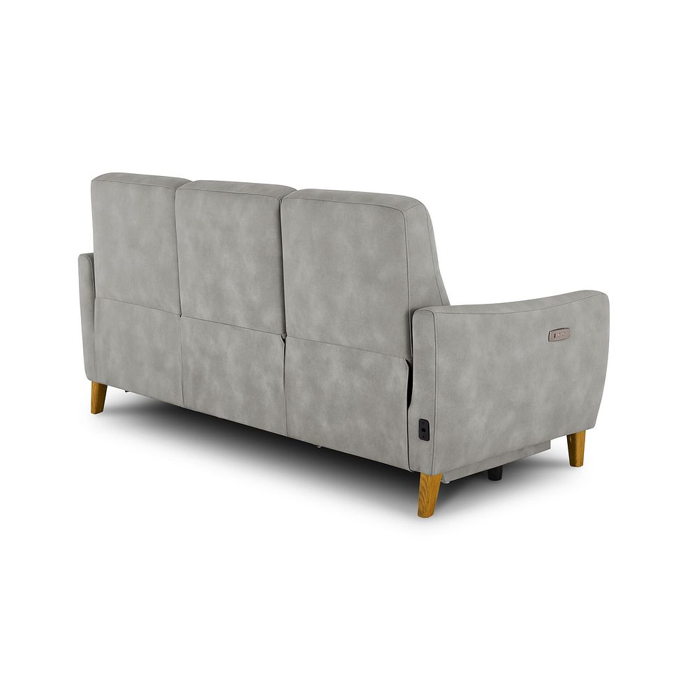 Dylan 3 Seater Electric Recliner Sofa in Oxford Grey Fabric 7